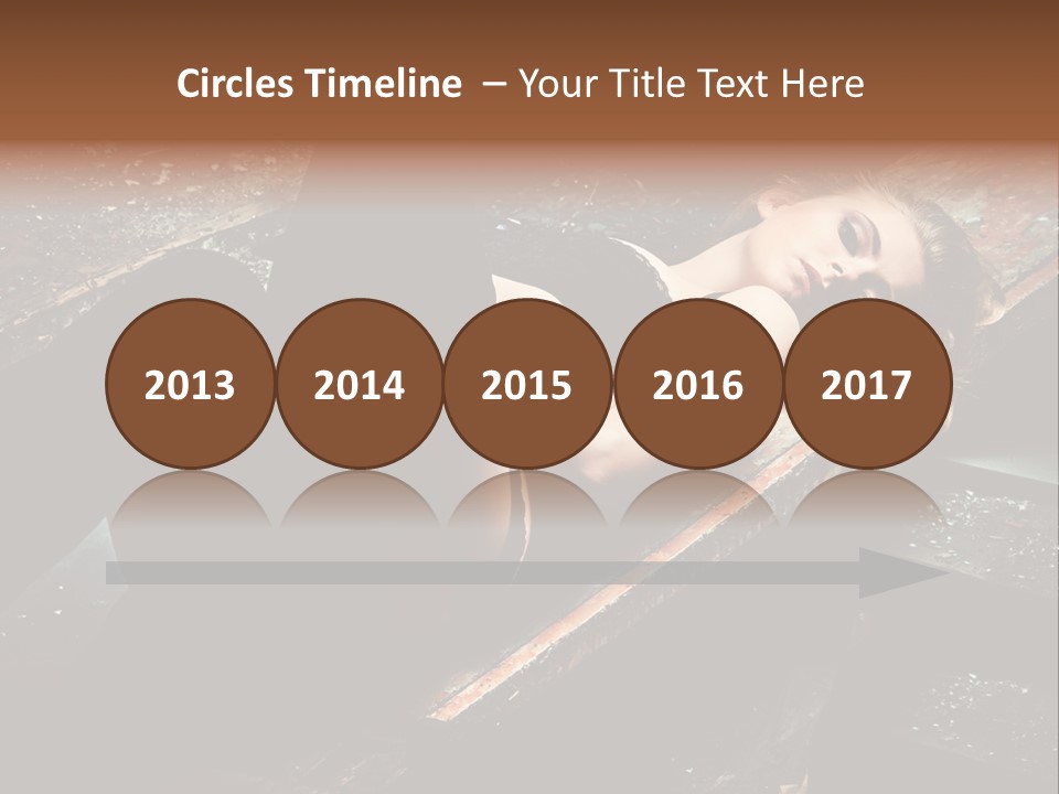 Blonde Girl Portrait PowerPoint Template