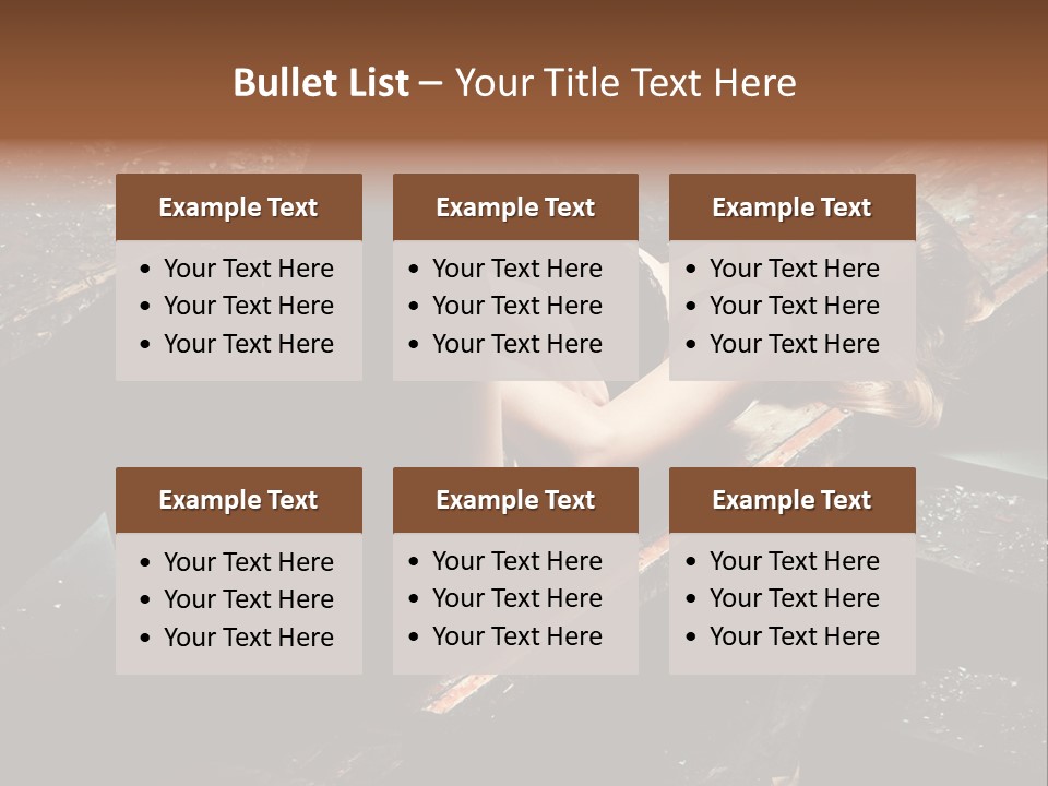 Blonde Girl Portrait PowerPoint Template