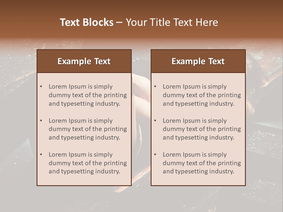 Blonde Girl Portrait PowerPoint Template