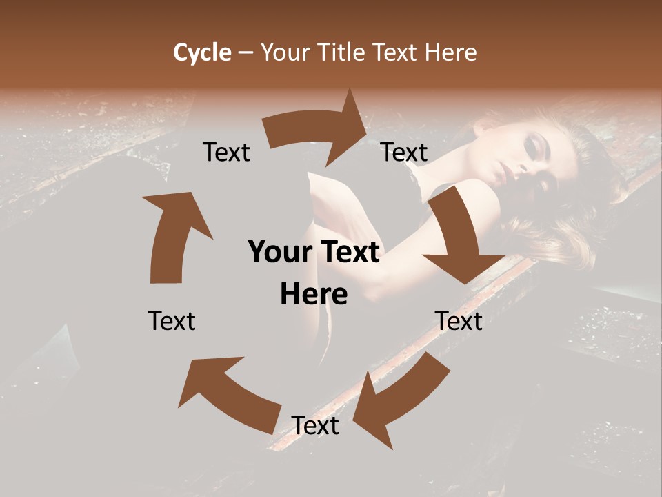 Blonde Girl Portrait PowerPoint Template