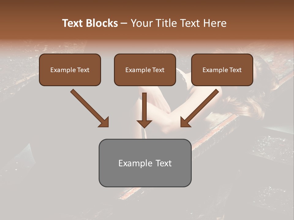 Blonde Girl Portrait PowerPoint Template