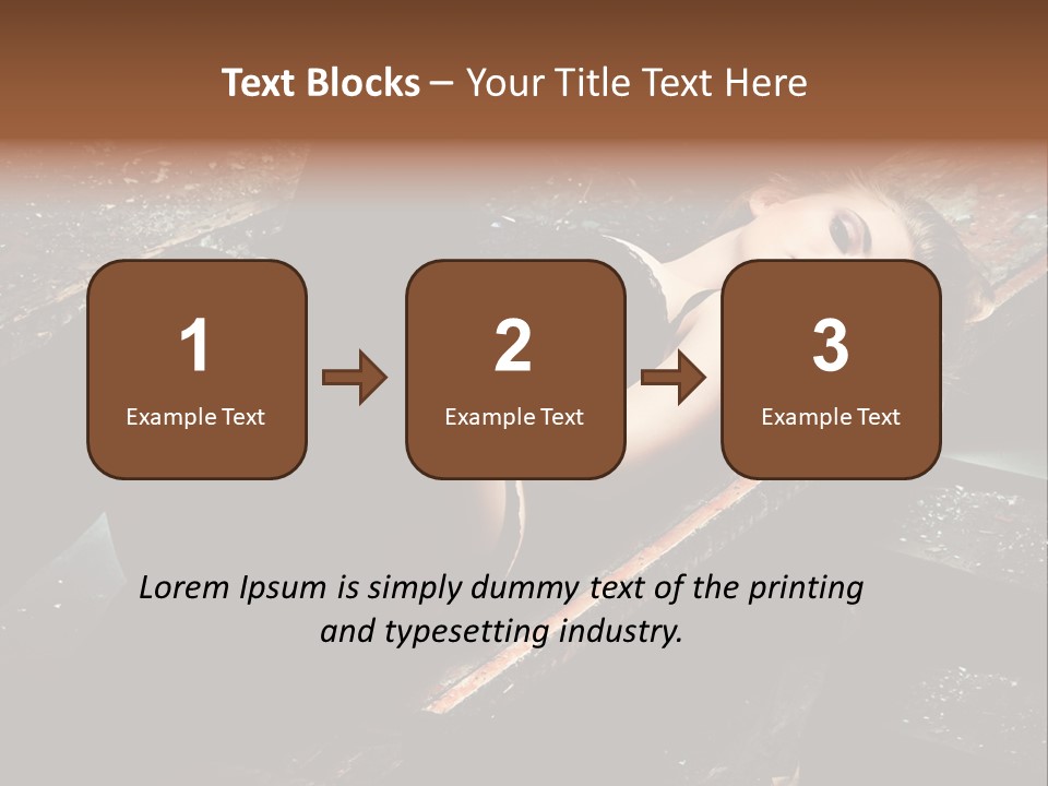 Blonde Girl Portrait PowerPoint Template