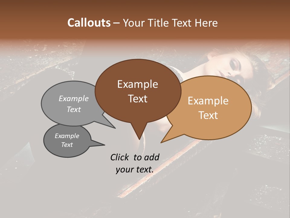 Blonde Girl Portrait PowerPoint Template