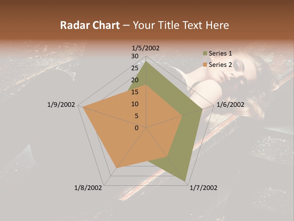 Blonde Girl Portrait PowerPoint Template