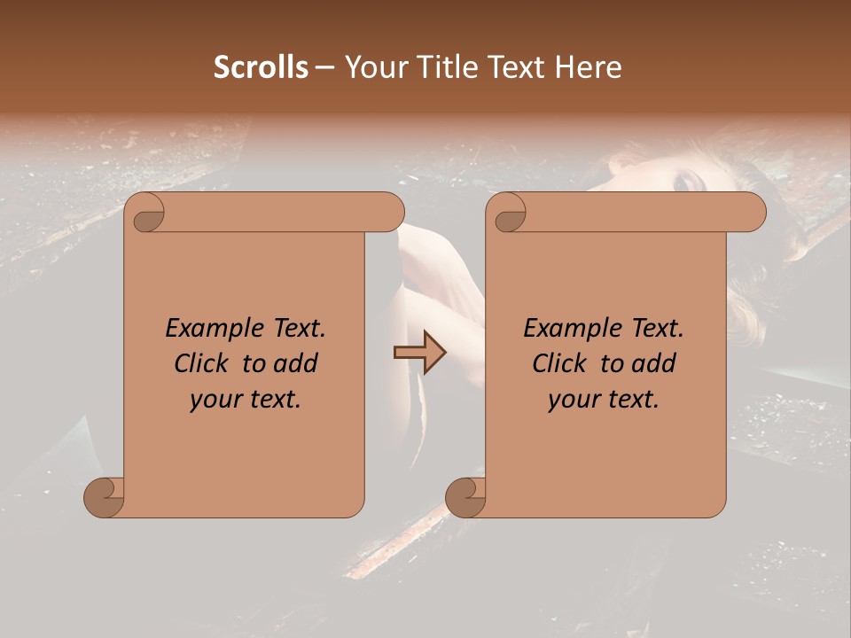 Blonde Girl Portrait PowerPoint Template