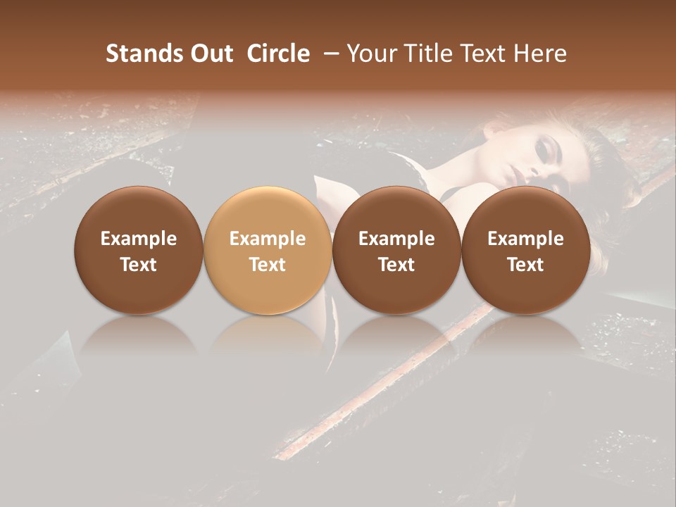 Blonde Girl Portrait PowerPoint Template