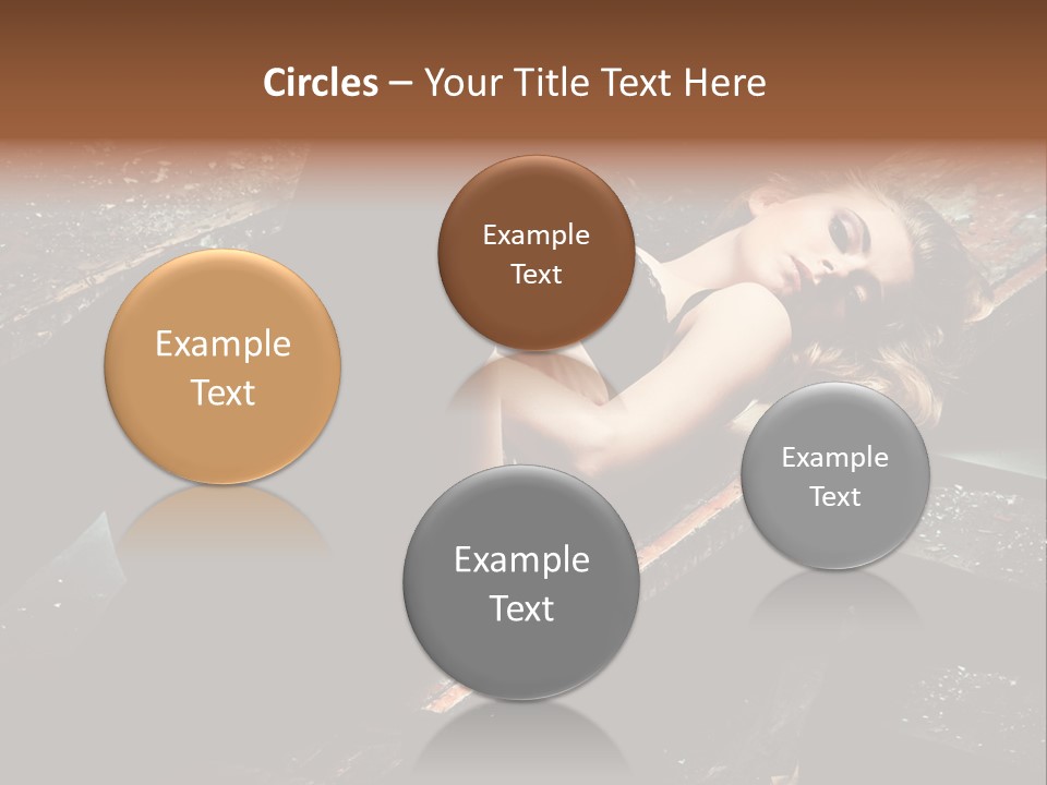 Blonde Girl Portrait PowerPoint Template