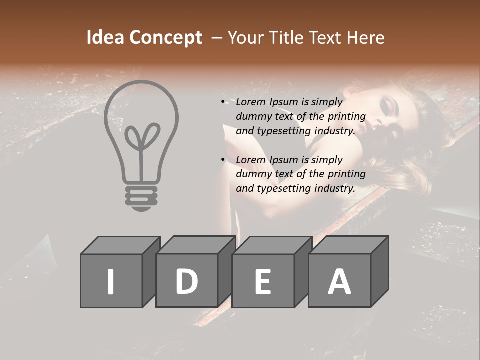 Blonde Girl Portrait PowerPoint Template