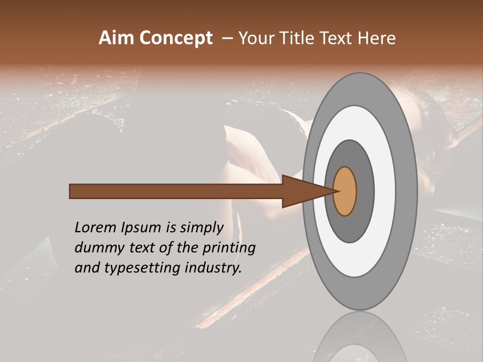 Blonde Girl Portrait PowerPoint Template