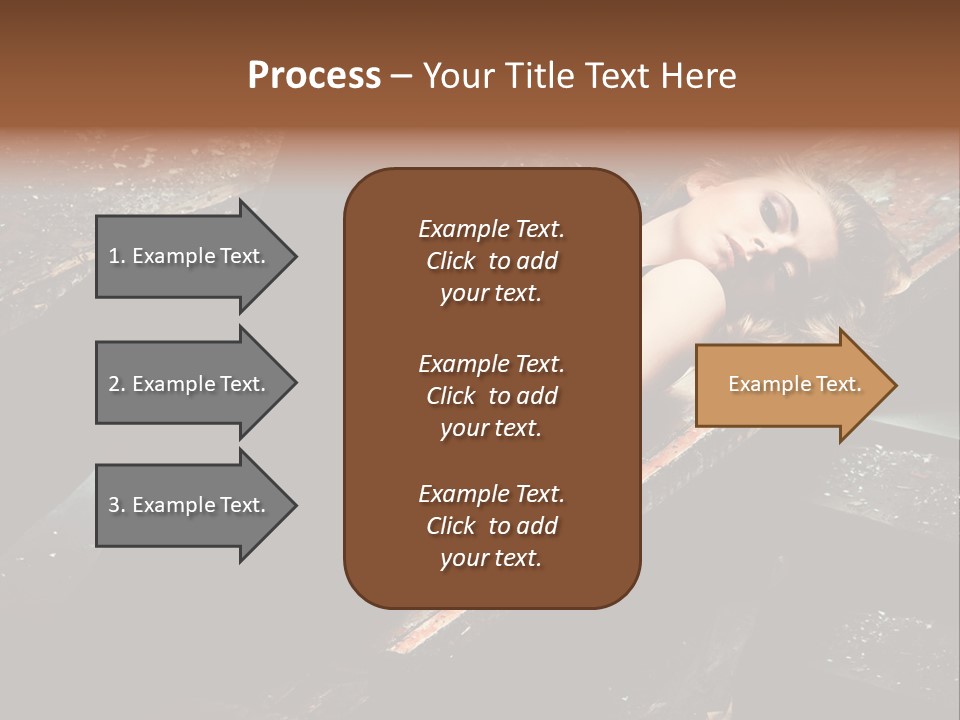 Blonde Girl Portrait PowerPoint Template