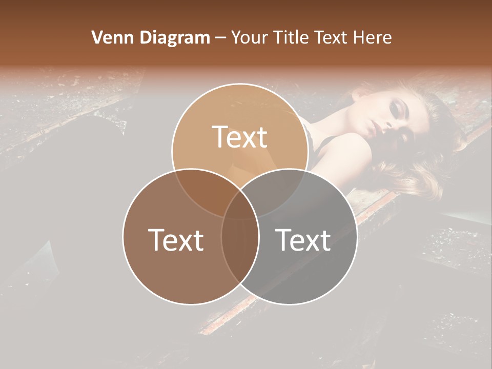 Blonde Girl Portrait PowerPoint Template