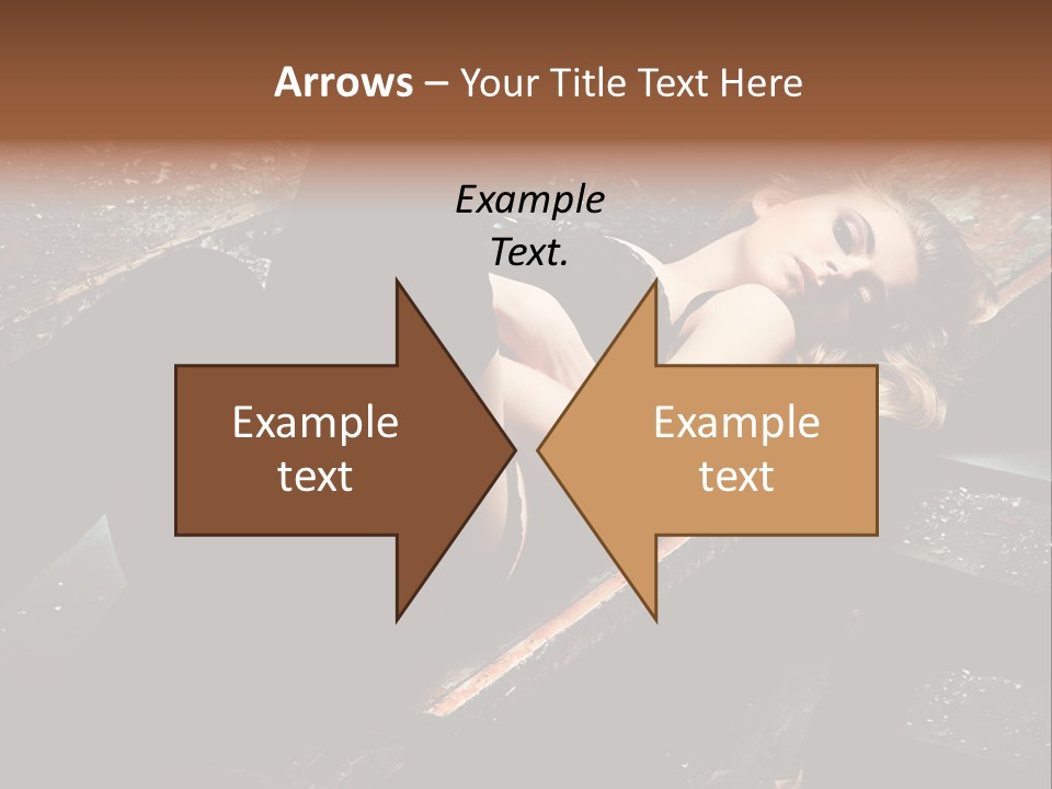 Blonde Girl Portrait PowerPoint Template