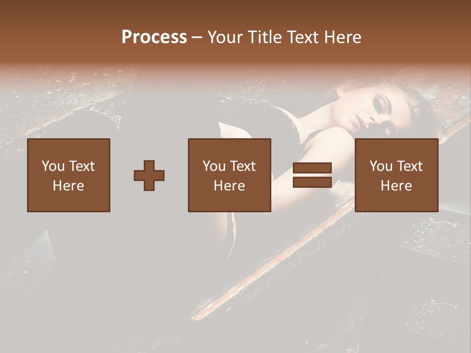 Blonde Girl Portrait PowerPoint Template