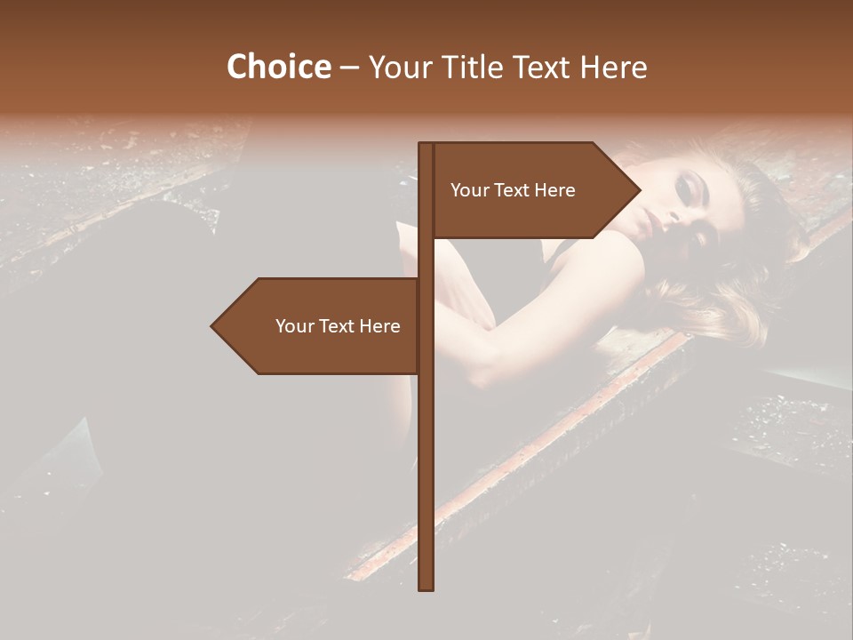 Blonde Girl Portrait PowerPoint Template