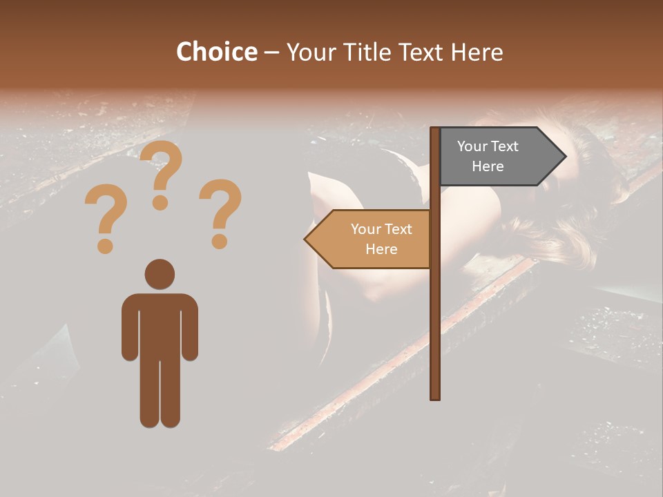 Blonde Girl Portrait PowerPoint Template