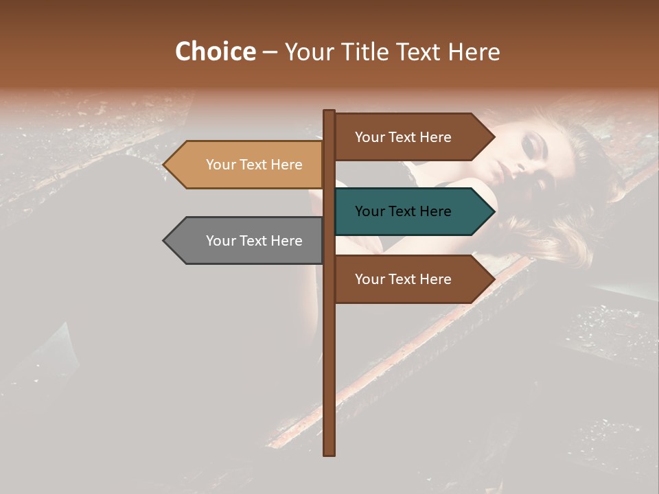 Blonde Girl Portrait PowerPoint Template