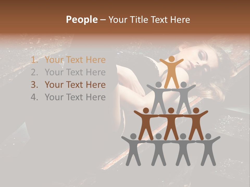 Blonde Girl Portrait PowerPoint Template