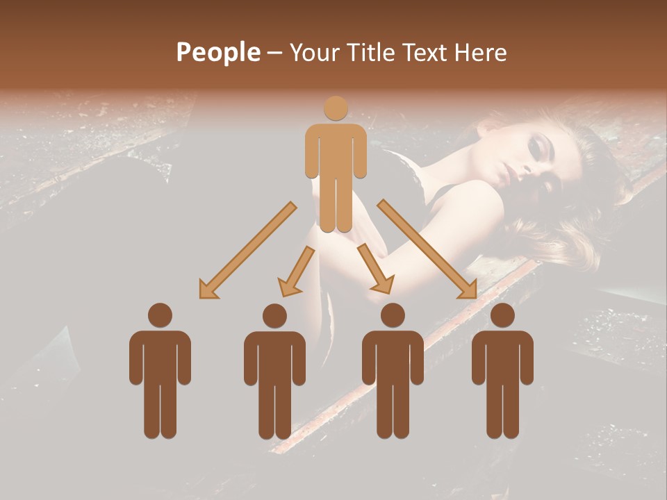 Blonde Girl Portrait PowerPoint Template