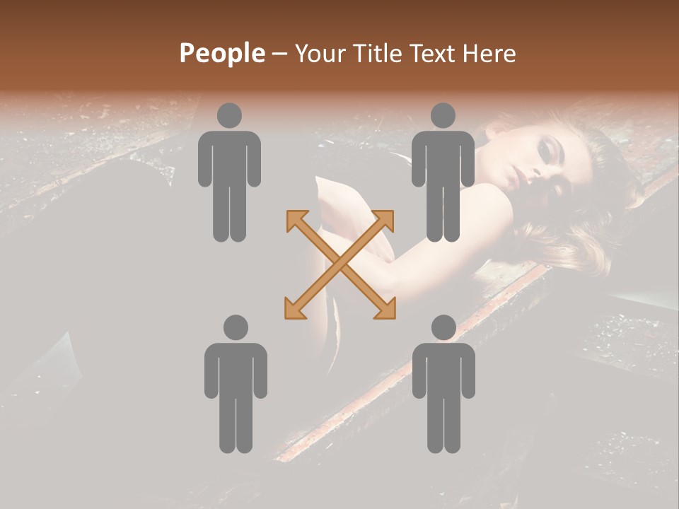 Blonde Girl Portrait PowerPoint Template