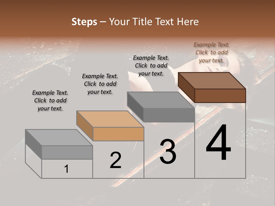 Blonde Girl Portrait PowerPoint Template