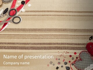 Straight Pin Thread Lace PowerPoint Template