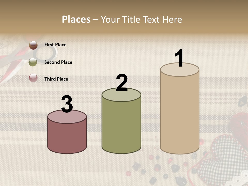 Straight Pin Thread Lace PowerPoint Template