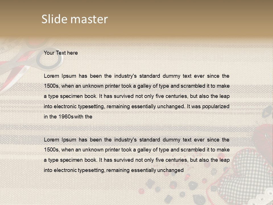 Straight Pin Thread Lace PowerPoint Template