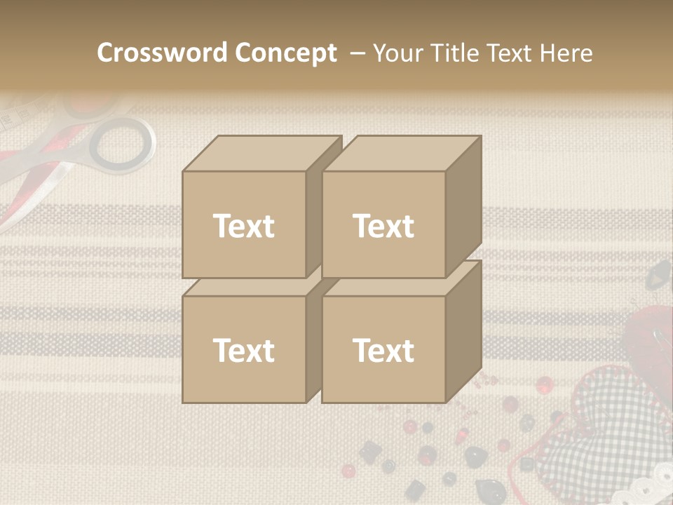 Straight Pin Thread Lace PowerPoint Template