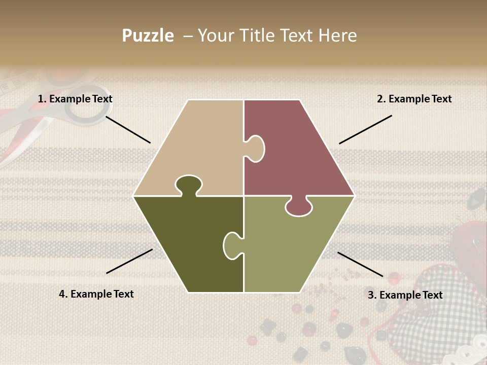 Straight Pin Thread Lace PowerPoint Template