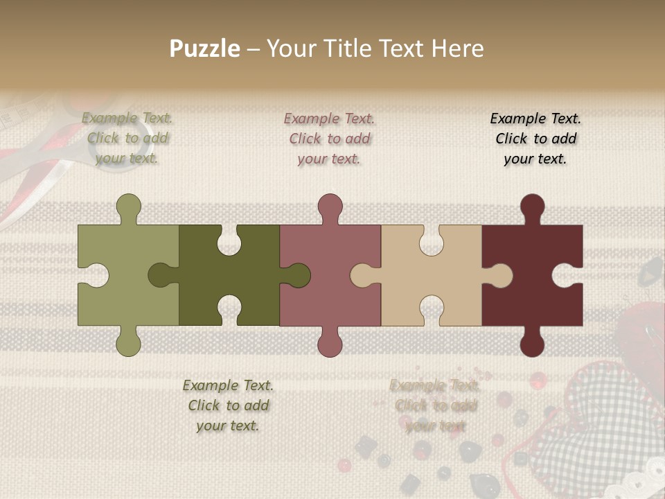 Straight Pin Thread Lace PowerPoint Template