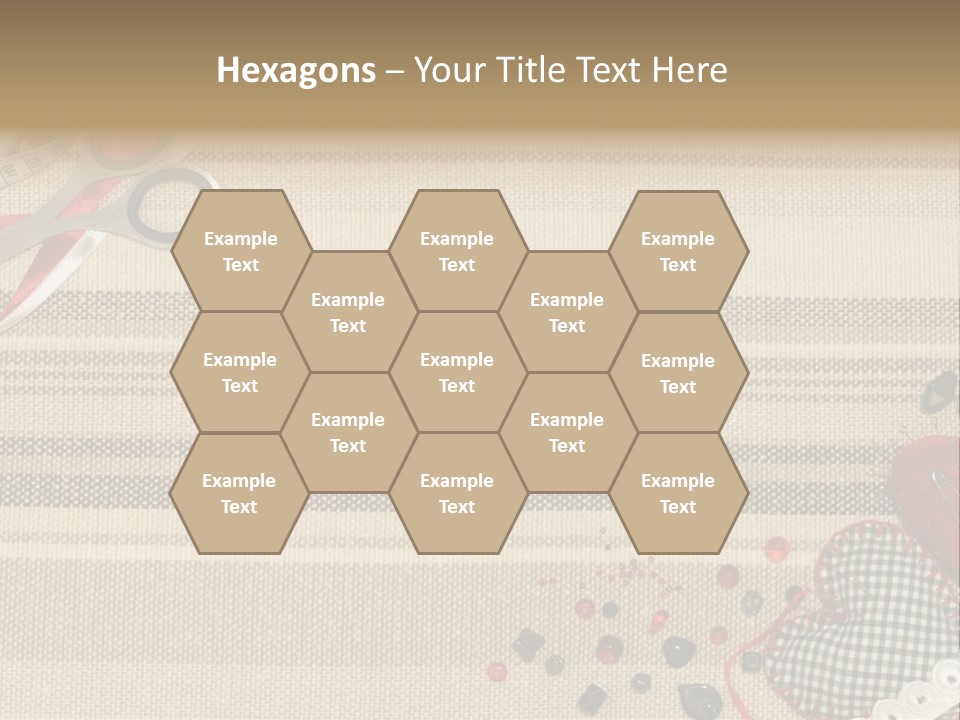 Straight Pin Thread Lace PowerPoint Template