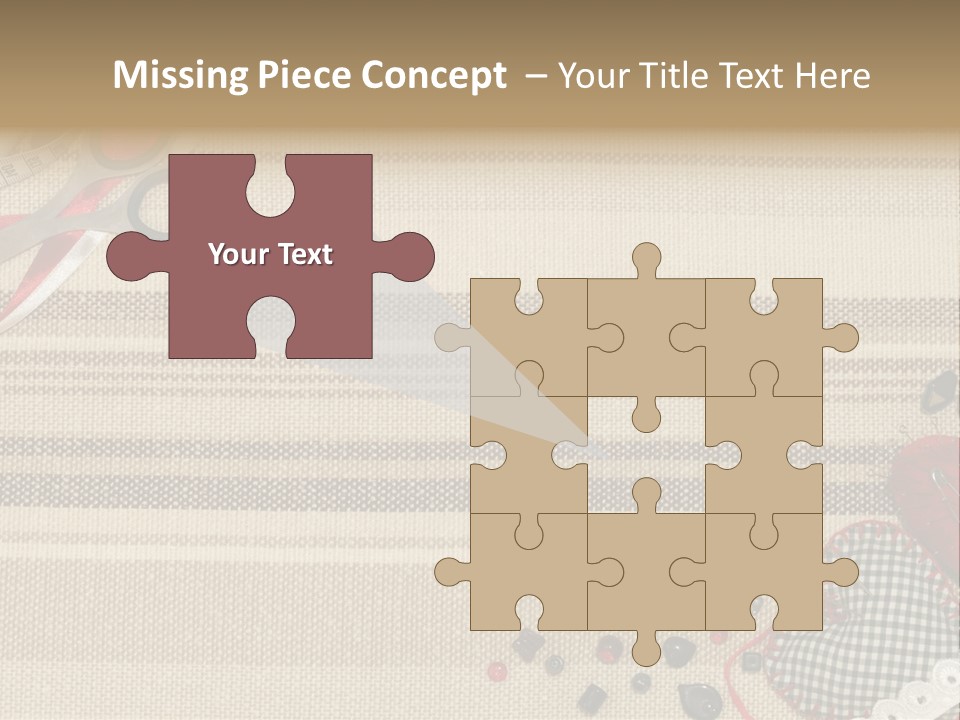 Straight Pin Thread Lace PowerPoint Template