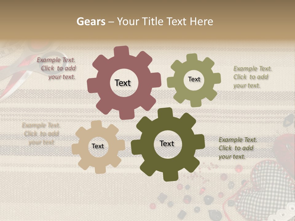 Straight Pin Thread Lace PowerPoint Template