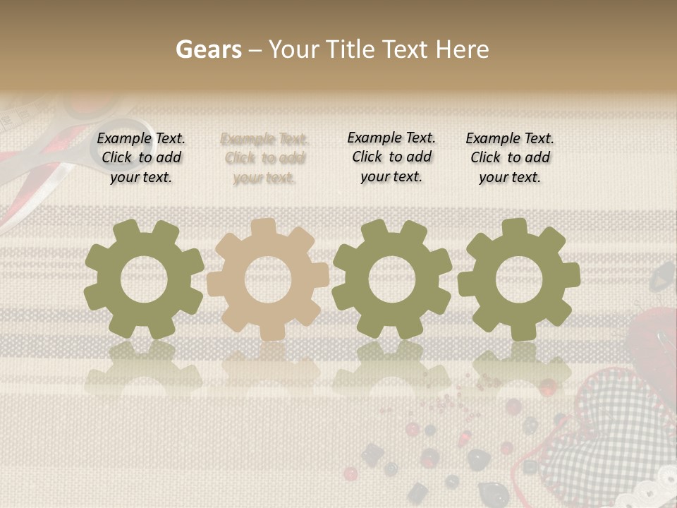 Straight Pin Thread Lace PowerPoint Template