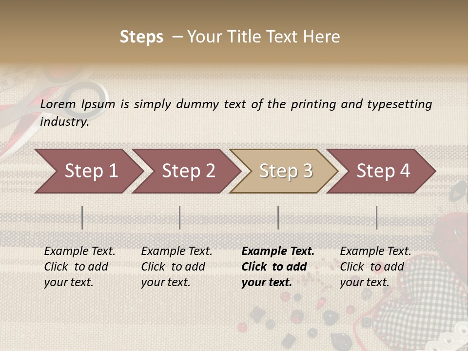 Straight Pin Thread Lace PowerPoint Template