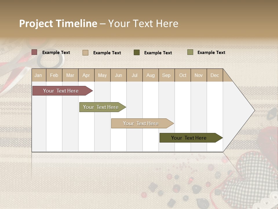 Straight Pin Thread Lace PowerPoint Template