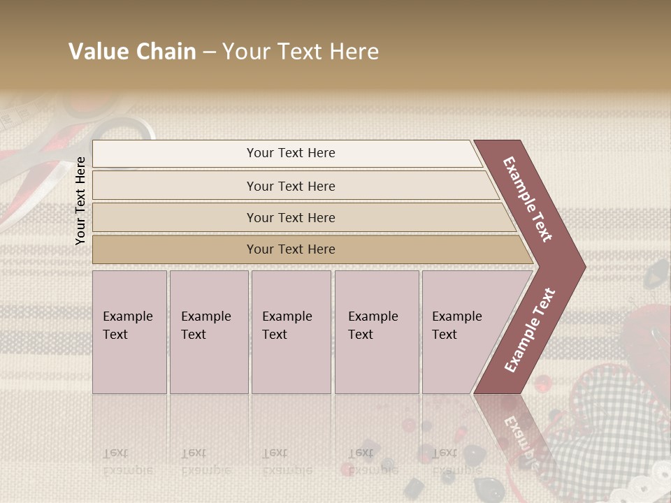 Straight Pin Thread Lace PowerPoint Template