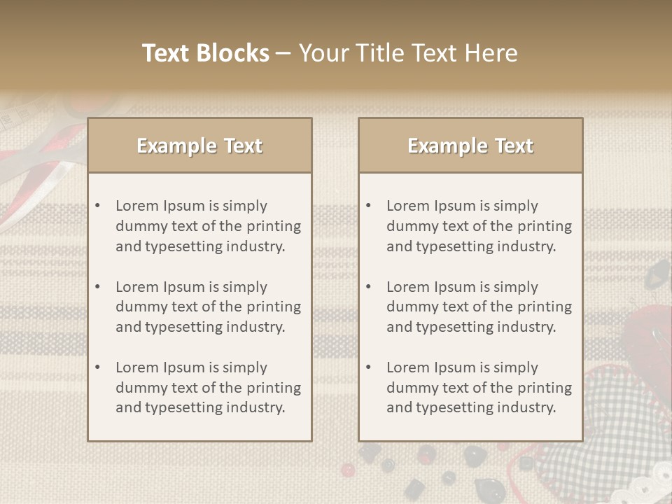 Straight Pin Thread Lace PowerPoint Template