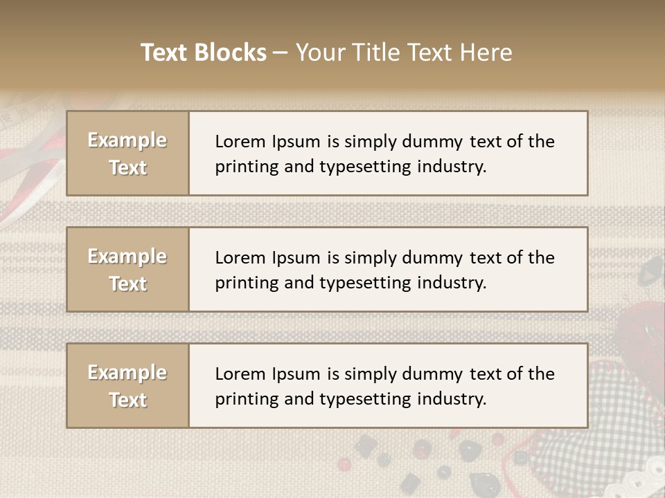 Straight Pin Thread Lace PowerPoint Template