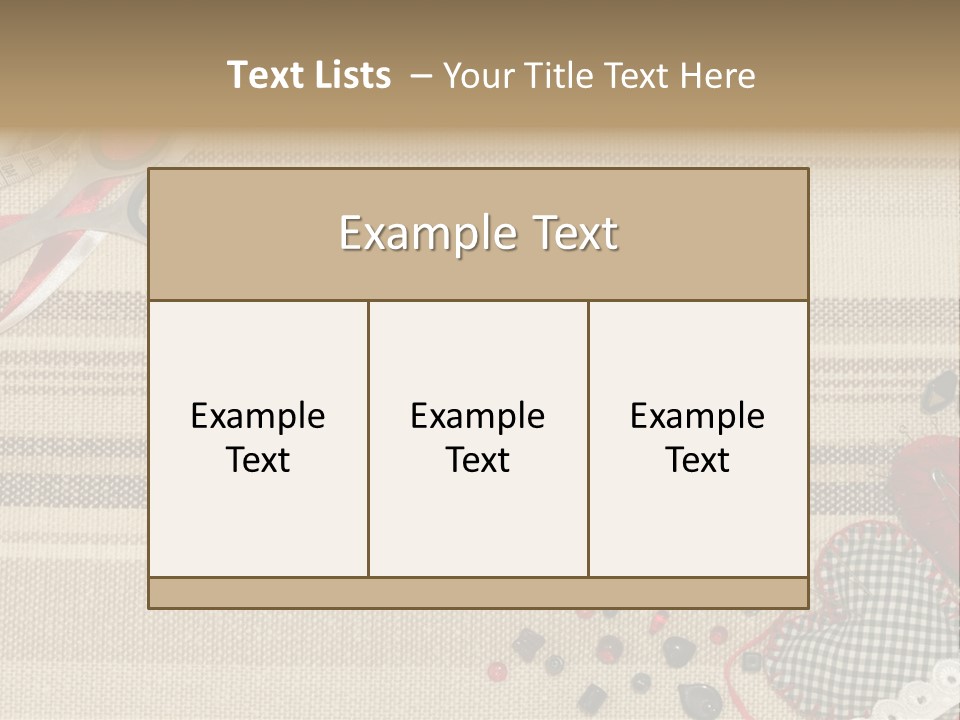 Straight Pin Thread Lace PowerPoint Template