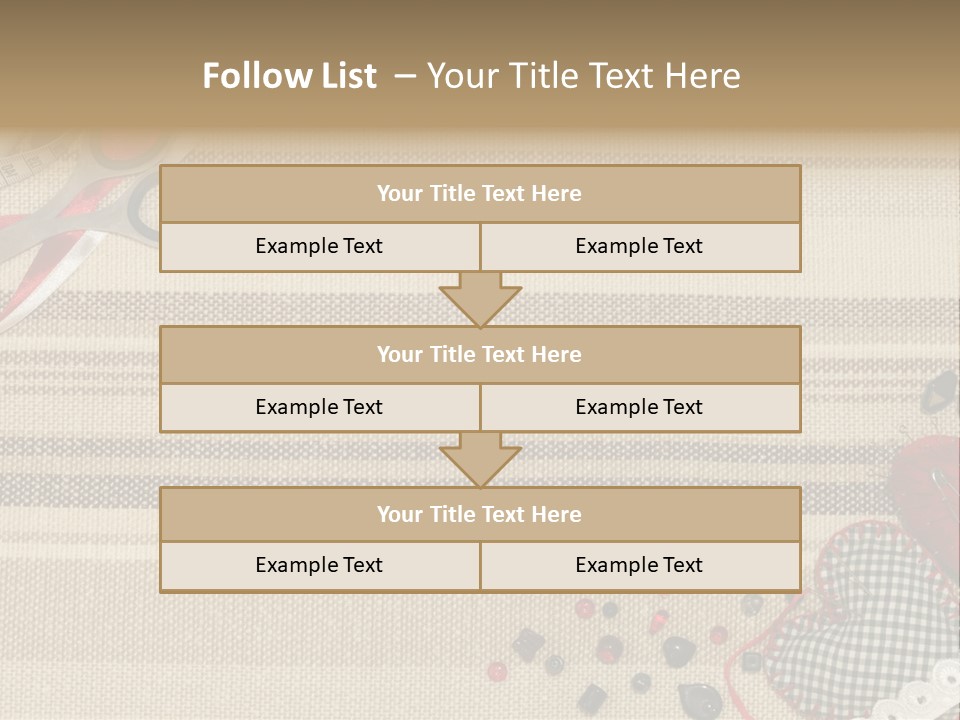 Straight Pin Thread Lace PowerPoint Template