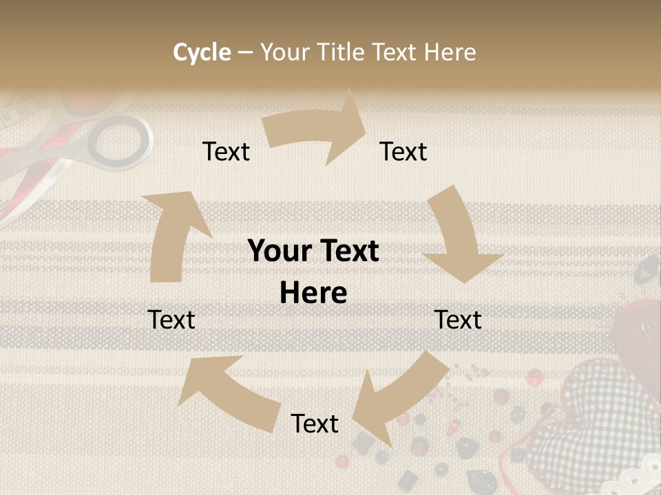 Straight Pin Thread Lace PowerPoint Template