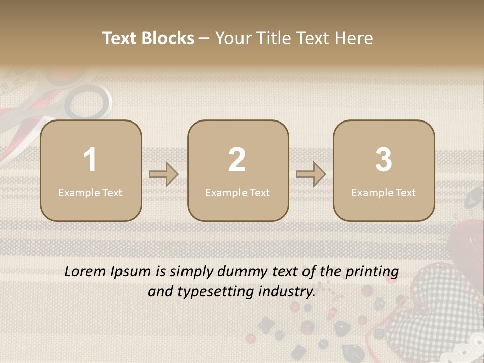 Straight Pin Thread Lace PowerPoint Template