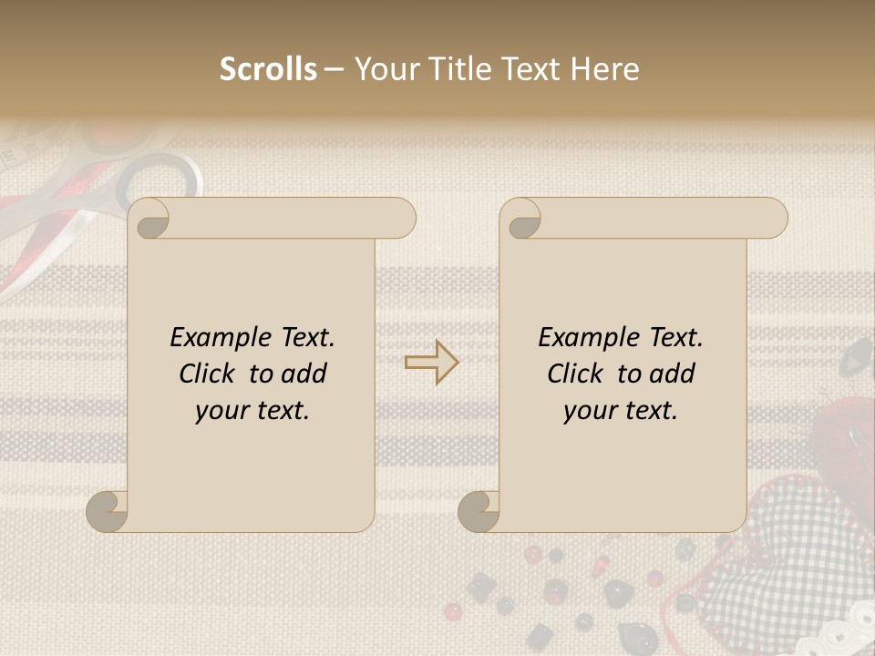 Straight Pin Thread Lace PowerPoint Template