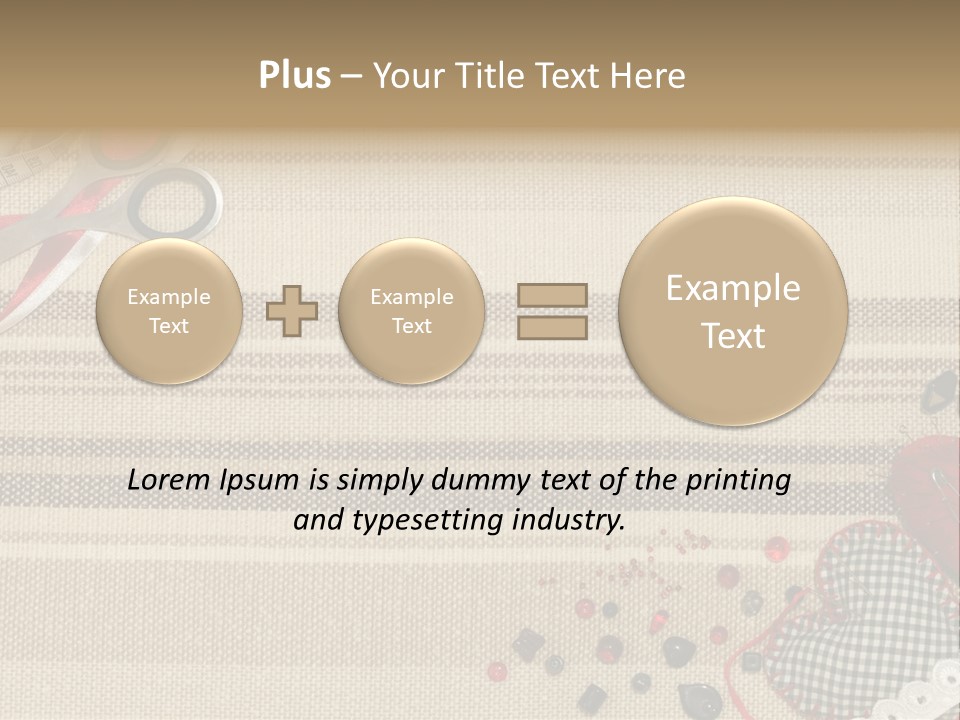 Straight Pin Thread Lace PowerPoint Template