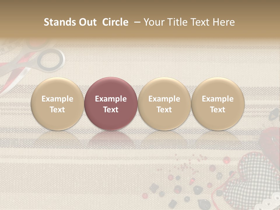 Straight Pin Thread Lace PowerPoint Template