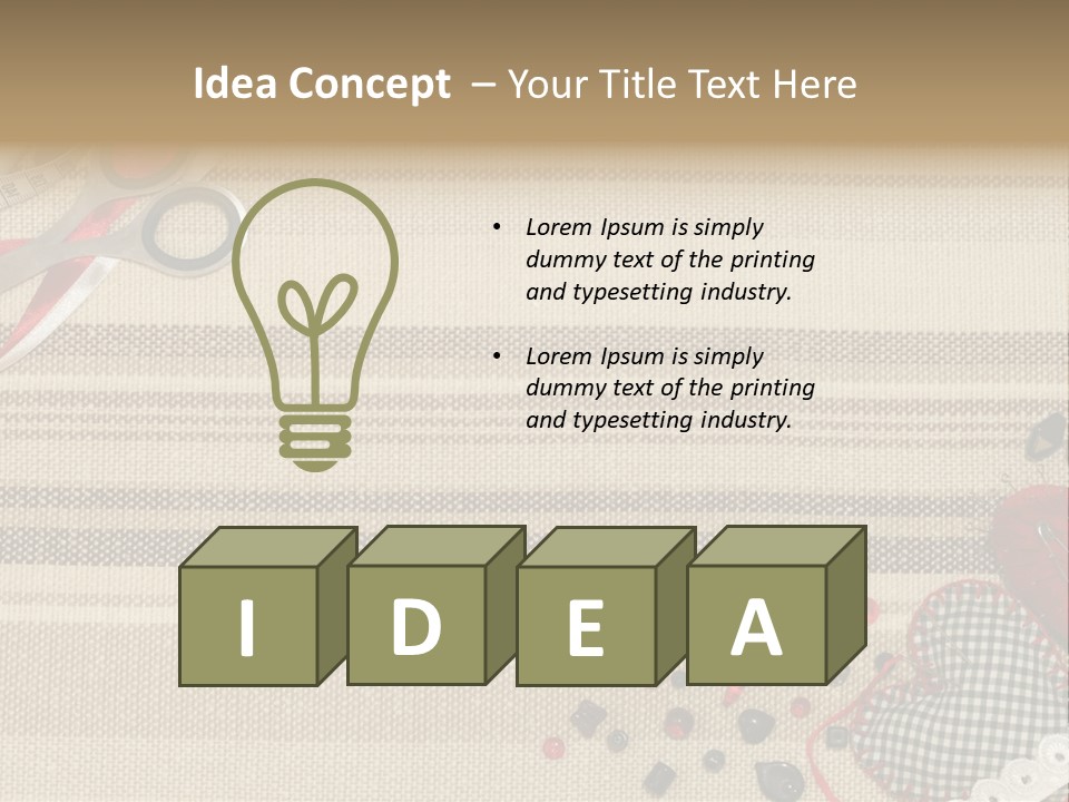 Straight Pin Thread Lace PowerPoint Template