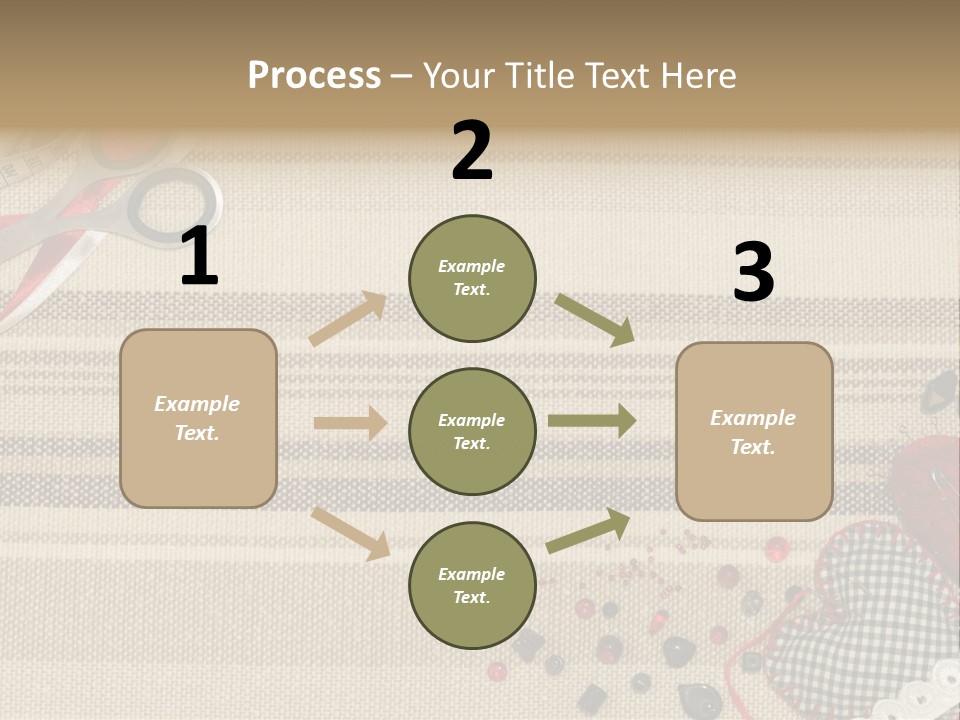 Straight Pin Thread Lace PowerPoint Template