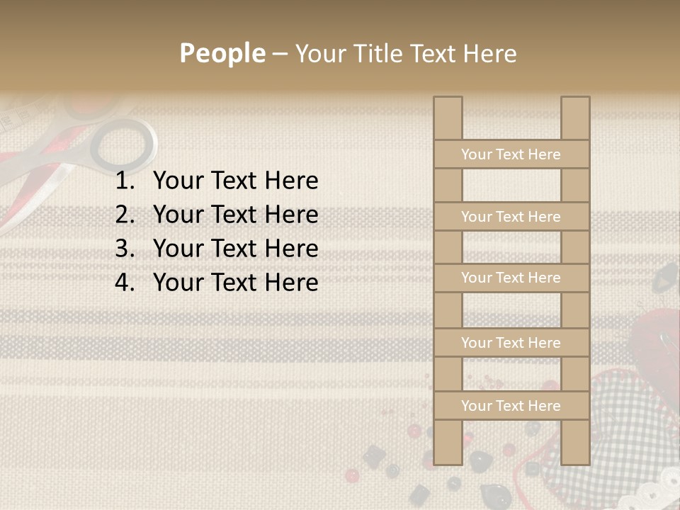 Straight Pin Thread Lace PowerPoint Template