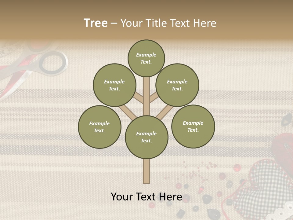 Straight Pin Thread Lace PowerPoint Template